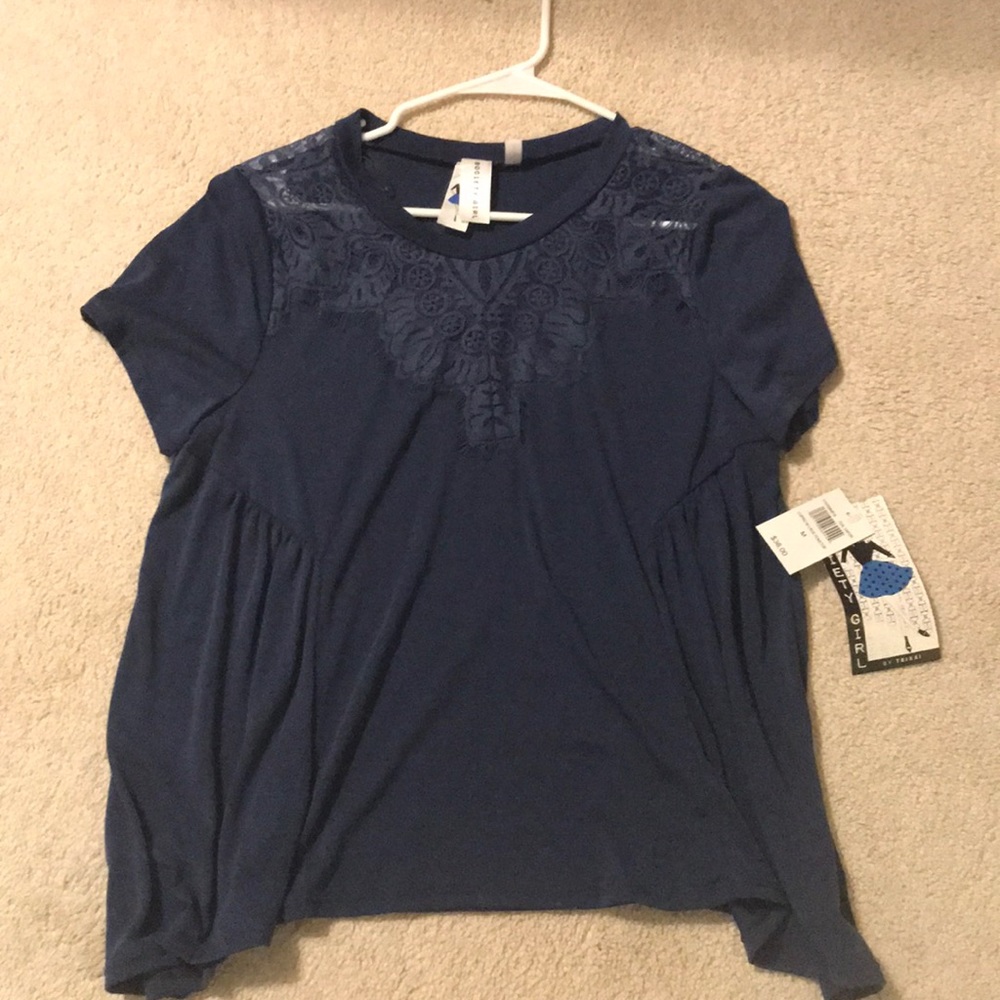 Society Girl Navy Blue Top